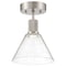 Access Lighting Port Nine Martini, Martini LED SemiFlush, Brushed Steel Finish, Seeded Glass 63146LEDD-BS/SDG - alternate 1